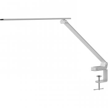 Lámpara de mesa LED Prios Tamarin, atenuable, moderna, blanca, hecha de plástico, 1 llama, con dimmer táctil
