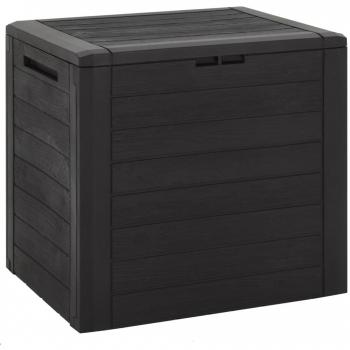 Caja de almacenaje de jardín polipropileno marrón 58,5x46x55 cm