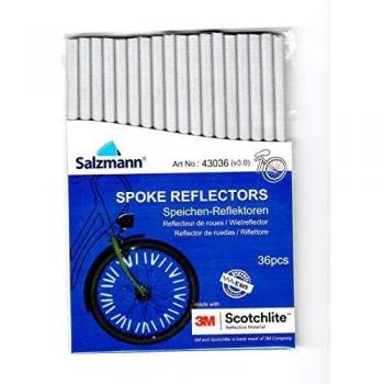 Salzmann 3M Reflectores para radios de Bicicleta - Fabricados con 3M Scotchlite - Clips Reflectantes para Todos los radios de Bicicleta estándar