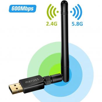 Adaptador Antena WIFI USB de Largo Alcance 600Mbps de Victsing, wifi Adaptador Inalámbrico,Dual Band