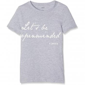 NAME IT Nitsolaima Ss Reg Top Box F Lmtd, Camiseta para Niñas, Gris