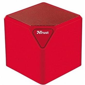 Trust Ziva - Mini Altavoz inalámbrico, Color Rojo