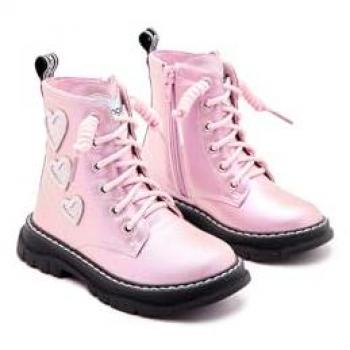Botines Conguitos Rosa con Corazones para Niña - Comodidad y Estilo Dulce