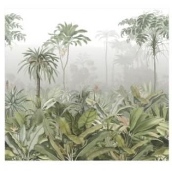 Fototapiz panorámico bruma tropical verde 300x280cm