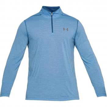 Under Armour Threadborne Fitted 1/4 ZIP Camiseta de Manga Larga, Hombre, Azul