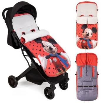 Saco Carro Universal Mickey Topos Rojo Invierno Suave y Antialérgico Desmontable con Doble Apertura