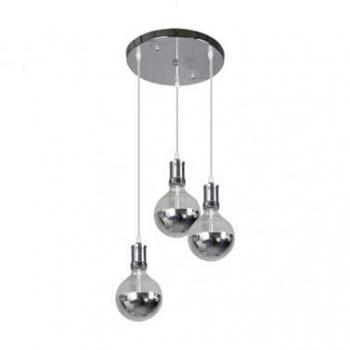 Lámpara Gala Cromo 3xE27 con Bombillas Incluidas 24W 2700K 2100LM (36x36 cm)