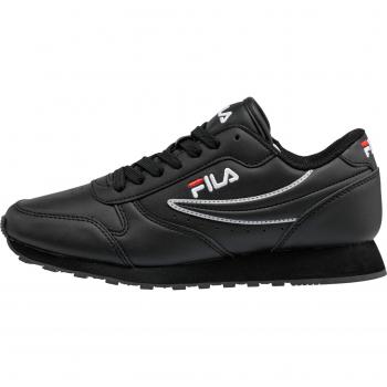 Fila Women's Sleek Black Lace-Up Sport Sneakers - EU41/US11