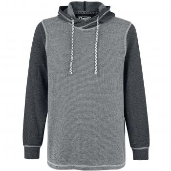 Retrofit Brand MFG. Waffle Hoodie Sudadera con capucha negro/gris L