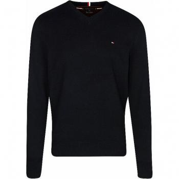 Tommy Hilfiger Pima Organic Cotton Men's Cashmere V-Neck Jumper - Desert Sky - XXXL - Male