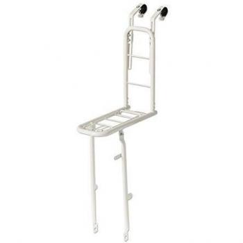 Basil Slim Fit - Portaequipaje delantero para bicicleta de 26 a 28 pulgadas, peso máximo: 10 kg blanco blanco