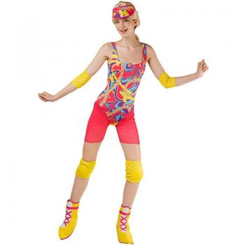 Disfraz de Patinadora multicolor Muñeca Famosa para mujer