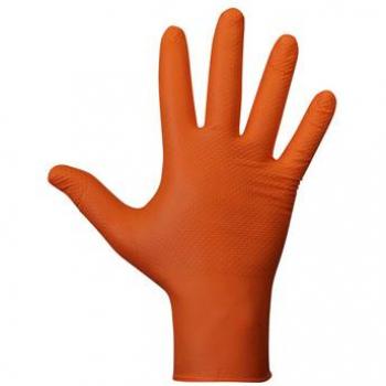 Guante desechable de nitrilo Agility Grip Naranja Sin polvo 50 uds Talla 8