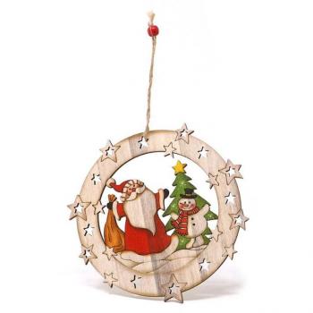 Colgante Papá Noel de Madera 15 cm