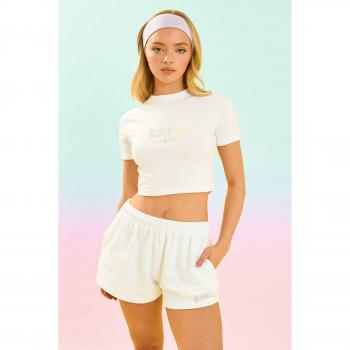 Kaiia Design Bubble Logo Baby Tee Cream & Rainbow