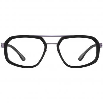 Ic! Berlin D0083H Owen Armazones para Hombre Negros, Lentes Recetadas 53mm, color Aubergine-Negros-Matt