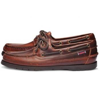 Sebago Schooner Brown Waxed Loafers for Men