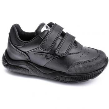 Zapato Escolar Deportivo Pablosky para Niño - Zapatillas de Piel con Cierre de Velcro - Color Negro - Versátiles y Fáciles de Poner y Quitar - Máxima Sujeción - Modelo 204110