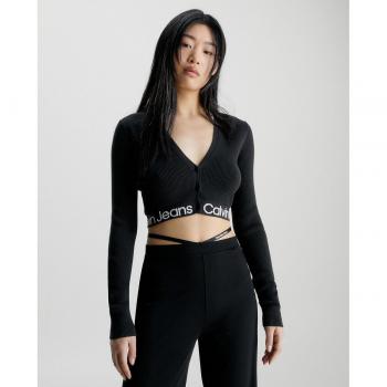 Calvin Klein Jeans - Jersey corto de mujer de manga larga
