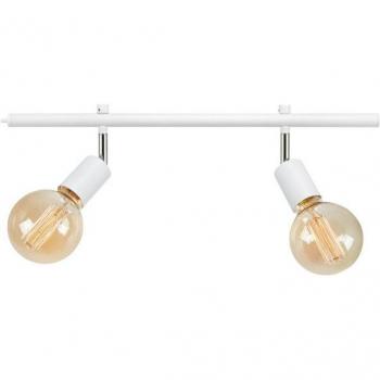 Foco Expand Metal Blanco 2 bombillas 15,5cm E27 Cilindro Doble