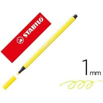 Rotulador stabilo acuarelable pen 68 amarillo limon 1 mm
