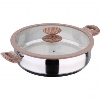 San Ignacio Granito Cacerola, Acero Inoxidable, Gris, 28 cm