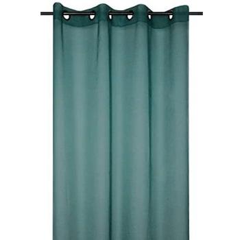 Visillo Monna Esmeralda 135x260 cm con Ojales para Salón o Dormitorio - Vela Decorativa que Garantiza Privacidad