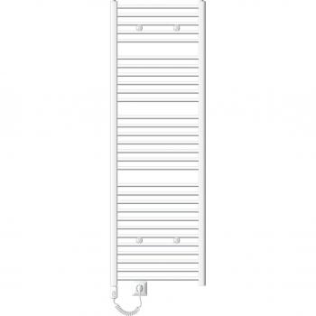 Radiador Eléctrico de Baño LuxeBath Sahara 600x1800 mm Blanco Conexión Lateral Curva 1200W con Termostato