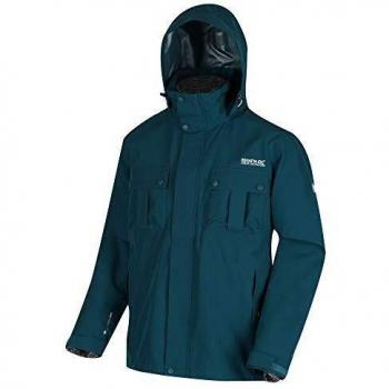 Regatta Northton III Waterproof & Breathable Concealed Hooded 3-In-1 Jacket with Marl Fleece Inner Chaqueta, Hombre, Verde Azulado Profundo