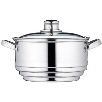 KitchenCraft Vaporera de Alimentos Universal, Acero Inoxidable, Compatible con Cazuelas de 16, 18 y 20 cm
