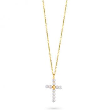 Collar de Cruces de Plata Dorado