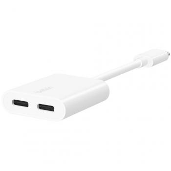 Hub USB-C Blanco de Belkin con 4 Puertos USB 3.0 y Conexión Tipo C