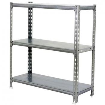 Estantería Metálica de Almacenaje SimonRack, 900x900x300 mm, 3 Baldas Ajustables, Soporta 180 kg por balda, Sin Tornillos, Galvanizado