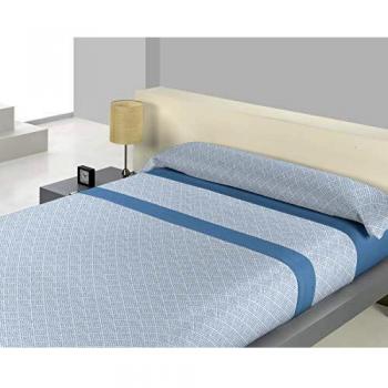 GURUGU - Juego sábanas térmicas Grace. Cama 150 cm. Azul