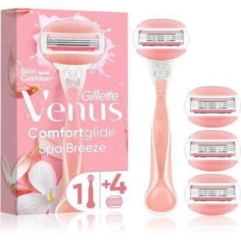Gillette Venus ComfortGlide Spa Breeze Women's Razor + Replacement Blades 4 pc