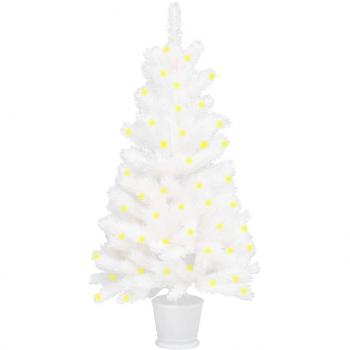90 cm Pre-lit White Artificial Christmas Tree