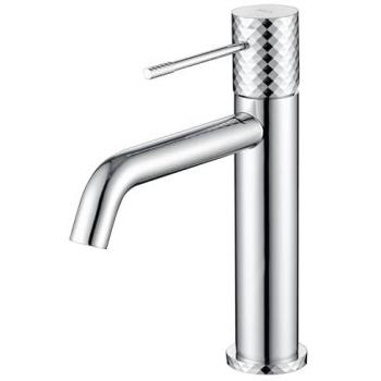 Grifo Monomando para Lavabo con Apertura en Frío - Ahorro Energético - Latón Cromado - Grifería de Baño para Agua Fría y Caliente