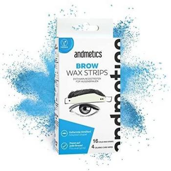 Andmetics Brow Wax Strips for Men – Patented Eyebrow Eyebrow Cold Wax, Pack of 12