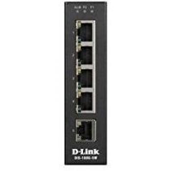 D-Link DIS-100G-5W Industrial Gigabit Unmanaged Switch - 5 X Gigabit Ethernet Network - Twisted Pair - 2 Layer Supported - Desktop, DIN Rail Mountable, Wall Mountable