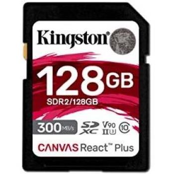 Kingston Canvas React Plus 128GB SDXC UHS-II Class 10 Memory Card