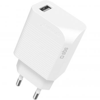 Cargador Universal SBS GreenLine 18W USB PD Blanco con Carga Rápida AC