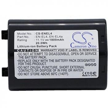 Nikon Li-Ion Camera Battery 11.1V 1800mAh (EN-EL4) Compatible with D2H, D2Hs, D2X, D2Xs, F6, D3, D3X