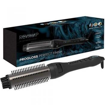 Revamp Progloss Cepillo Térmico para Pelo Rizado Brocha Redonda de Cerámica con Tecnología de Iones para Rizos Definidos con Volumen y Ondas Adecuadas, con Temperatura Regulable y Cerdas Retráctiles