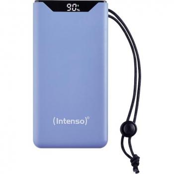 Intenso Powerbank F10000 - Batería Externa de Polímero de Litio 10000 mAh con PD (20 W) y QC (18 W), Conector USB-C y USB-A, Color Azul