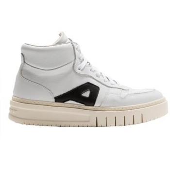 Zapatillas de Piel Unisex Art 1778 Belleville Blanco 46, Planas con Cordones, Casual