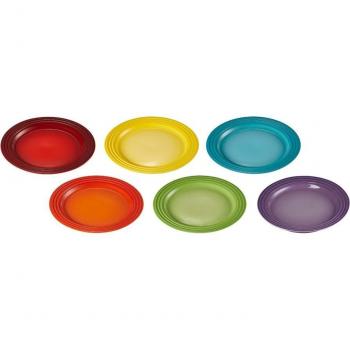 Set de 6 platos pequeños Arcoiris Le Creuset