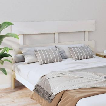 Cabecero para cama blanca 164x3x81 cm madera maciza de pino