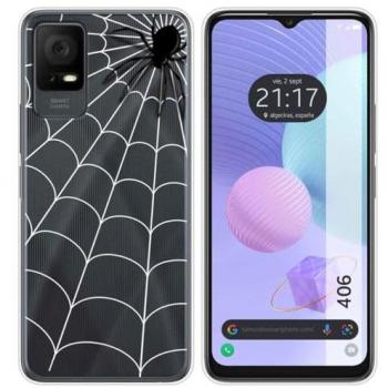 Funda Silicona Transparente Diseño Araña para TCL 406