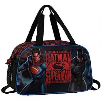 Warner Superman-Batman Bolsa de Viaje, 27.72 litros, Color Gris
