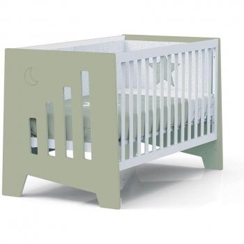 Cuna de colecho 2 en 1 Alondra Omni XL convertible en escritorio verde-oliva (70 x 140 cm)